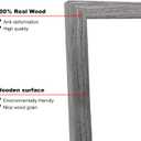 KINLINK 4x4 Picture Frame, Grey Square Solid Wood Frames for Pictures 4x4 without Mat, Wall and Tabletop Display Photo Frames Grey Wood 4 Pack
