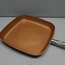 Toutrop Non-Stick Copper Square Frying Pan, 12" Chef Skillet with Ceramic Coating, Oven Dishwasher Safe, PFOA-Free, Home Use for All Stoves
