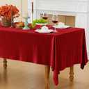 Red Velvet Tablecloth, 60 x 102 Inch Rectangle Table Cover, Red Velvet Table Cloth Smooth Luxury Tablecloth for Party Wedding Dining Banquet
