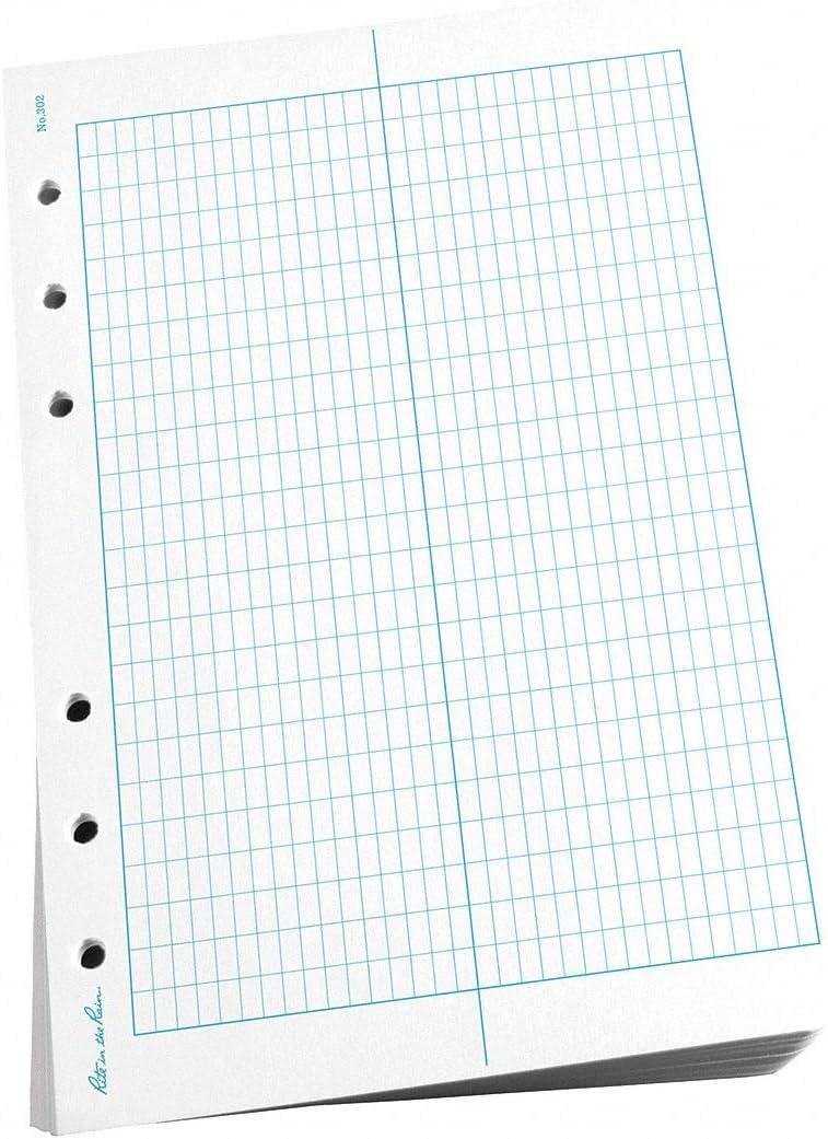 Rite in the Rain Weatherproof Loose Leaf Paper, 4.625" x 7", 32# White, Transit Pattern, 100 Sheet Pack (No. 302)