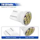 20PCS T10 194 168 LED Dash Instrument Light Bulbs, Bright Panel Gauge Cluster Dashboard Light Bulbs with Twist Lock Socket, 12V 8-SMD LED Chipset, Car Replacement Bulbs for Dome Light (White)