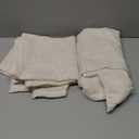 LAMIT Light Filtering Linen Curtains 72 inches Long for Bedroom, Linen Textured Semi Sheer Back Tab and Rod Pocket Natural Boho Drapes for Living Room, Natural, 2 Panels, 34 x 72 Inch