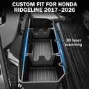 Under Seat Storage for Honda Ridgeline 2017-2026, Custom Fit Rear Underseat Organizer Box for Ridgeline Crew Cab, Heavy Duty Waterproof Truck Storage with Dividers