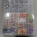 2 Boxes Rhinestones for Bedazzling Kits, Multicolor 3mm & Silver Clear 2/3/4/5/6mm Resin Flatback Gems for Diamond Art, Bedazzler Kit with 3Pcs 10ml B7000 Jewelry Glue for DIY Crafting Crafts Decor
