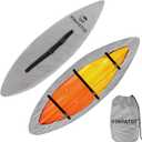 600D Kayak Cover 11-13 FT, Upgraded Full Coverage Waterproof Canoe Storage Bag with Zipper, Heavy-Duty UV Protection & Dust Resistant for Fishing Boats & Paddle Boards, Black