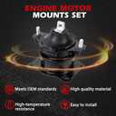 Autodevil Set of 6 Engine Motor and Trans Mount 2.4L Compatible with Acura TSX 2004 2005 2006 2007 2008 Car Transmission Mount Replacement Parts A4509 A4516 A4510 A4517 A4526HY A4544