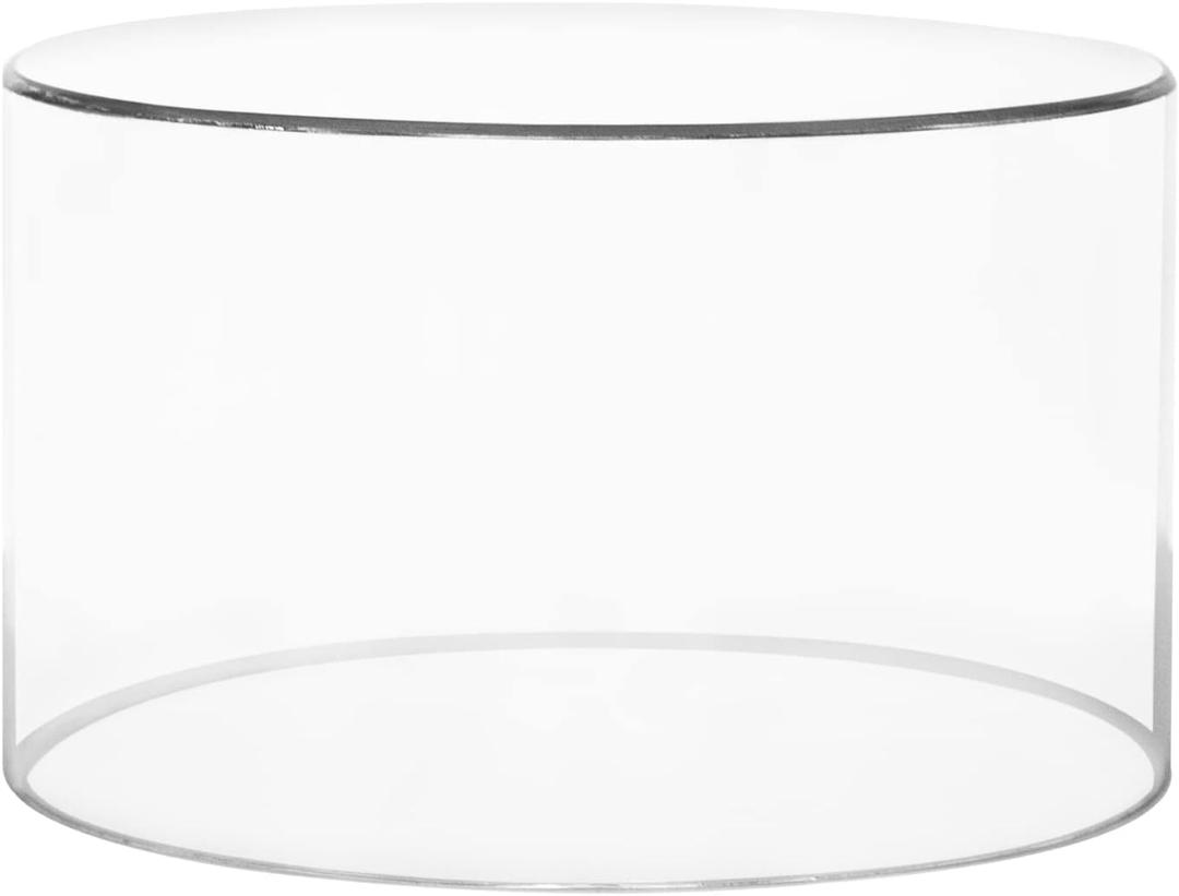 Acrylic Riser Stand - 6" H x 10" D Round Cylinder Shape, Display Stand for Cake, Figurines, Jewelry, Crafts, Art & Decor, Centerpieces