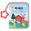 Baby's My First Family Album Soft Photo Cloth Book Farm Animals My First Book of Photos Farm Themed Baby Memory Album Gift Holds 4x6 Pictures for Babies Newborn Toddler & Kids Baby Shower
