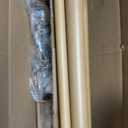 Adjustable 72-144 Inch Faux Wood Double Curtain Rods for 68-140 Inches Large Windows, 1 Inch Diameter Heavy Duty Drapery Rod with Wood Grain Round Finials, Decorative Window Curtain Rod for Cafe