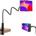 Tablet Stand Holder for Bed, Gooseneck Mount Stand Clip Flexible Long Arm Tablets Mount Clamp on Table,Cell Phone Holder Compatible with 4-10 Inches Devices and Cell Phones