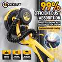 Drywall Sander, 800W Powerful Electric Drywall Sander with Vacuum, 99% Dust Absorption Dust-free Design, 7 Variable Speed 900-1800RPM, 26' Power Cord, LED Light, for Popcorn Ceiling etc