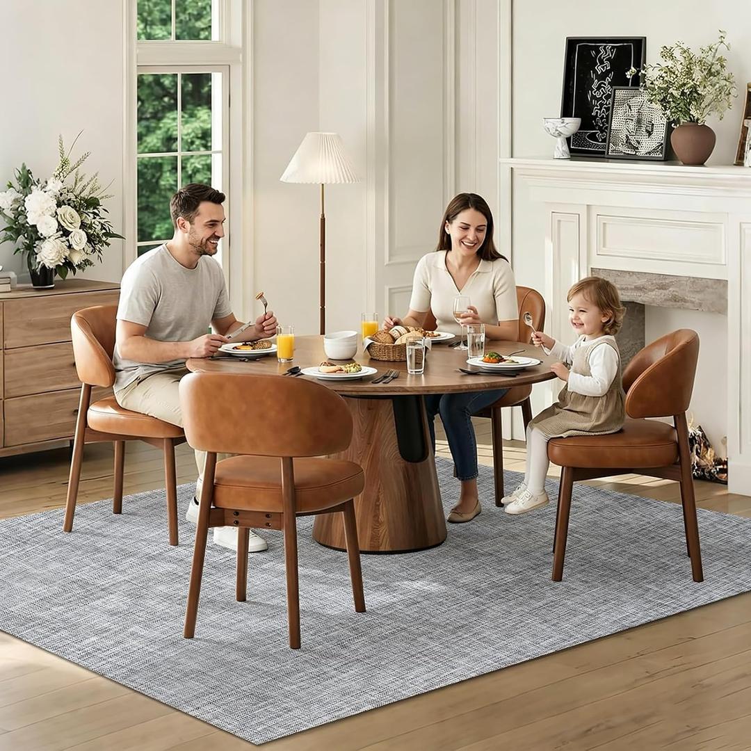 Vinyl Floor Mat Waterproof Area Mat Non Slip PVC Vinyl Area Rug,4'x6'