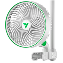 VIVOSUN AeroWave A6 Grow Tent Clip Fan, Patented Portable Auto Oscillating Fan 6” with 2Speed, Strong Airflow but Low Noise, and FullyAdjustable Tilt for Hydroponic Ventilation, White, 1Pack