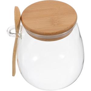 Healifty Glass Tea Canister Airtight Lid Storage Jar for Loose Tea Nuts Candy Multi- Supply