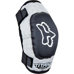 Fox Racing Peewee Titan Motocross Elbow Guard (Medium-Large, Black/Silver)