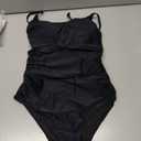 SUUKSESS Women One Piece Tummy Control Swimsuit Crisscross Backless Bathing Suit (Black, S)