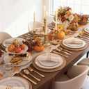N9R 350PCS Gold Plastic Dinnerware Set for 50 Guests, Include: 50 Dinner Plates, 50 Dessert Plates, 50 Pre Rolled Napkins with Silverware and 50 Cups, White and Gold Disposable Plates for Party