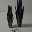2 PCS Metal Agave Sculpture Decoration, Vintage Country Hand-Painted Sculpture DIY Metal Agave Plant, Home Garden Courtyard Lawn Outdoor Decoration (2PCS)