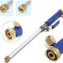 Hydro Jet High Pressure Washer Wand, Portable High Pressure Water Gun, Extendable Washer Sprayer with 2 Water Hose Nozzle for Garden Hose, Foam Cannon Car Washing