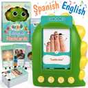 Spanish Flash Cards for Kids | Bilingual Talking Flashcards with Audio | English Learning Cards | Interactive Language Development Toy | Educational Flash Cards for Early Learning