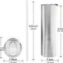 Keosonb Skinny Tumbler with Lid and Straw, Funny Print Design, 20 OZ Straight Stainless Steel Insulated Skinny Cup, Vacuum Double Layer Coffee Travel Mug for Gift (ZB-0601)