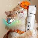 oneisall Quiet Cat Clippers for Matted Hair, 3 in 1 Cat Grooming Kit with LCD Display, Cat Hair Trimmer for Paw Trimmer, 3 Speed, Cordless, IPX7 Waterproof Pet Clippers for Butt, Paw, Back, Ear, Face