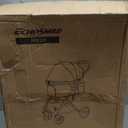 EchoSmile Small Medium Dogs Stroller 4-Wheel Pet Strollers for Medium Dogs Up to 50lbs, One Click Folding Large Cat Stroller, Reversible Handle, Shock Absorbing Wheels, Removable Washable Pad (Black)