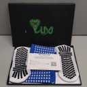Lux Dual Grip Socks - Soccer Grip Socks for Men and Women. GripArray Performance & Comfort (Large, Blue)