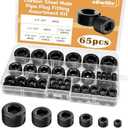 zDwfDc 65PCS 6 Size 1/16" 1/8" 1/4" 3/8" 1/2" 3/4" NPT Pipe Fittings, Black Carbon Steel Pipe Plug Socket Set DD032-65