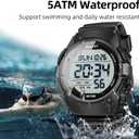Beeasy Mens Digital Sports Watch, 50M Waterproof 49mm Rubber Strap Mens Watches with Stopwatch, Countdown Timer, Alarm & Dual Time—Ideal for Sport, Gym, Running, Referee, School & Daily Wear