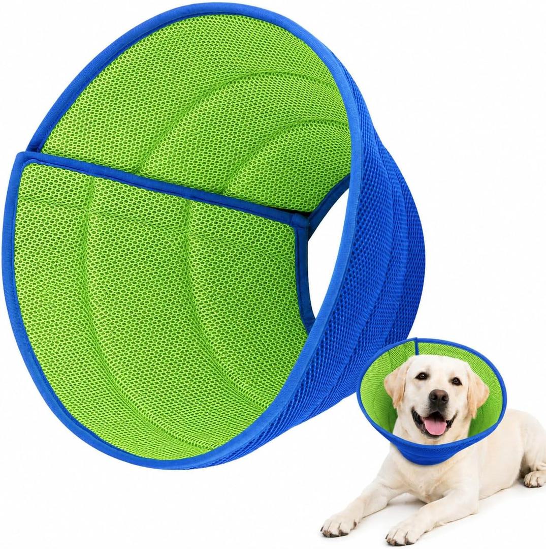 Soft Dog Cone Collar to Stop Licking After Surgery, Comfy Dog Cone Alternative for Large Medium Small Dogs/Cats, Adjustable Washable E-Collar for Spay Neuter Recovery and Neck Protection, XL, Blue