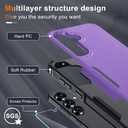 for Samsung Galaxy S25 FE Case with Screen Protector+Camera Lens Cover,Military Grade Heavy Duty Shockproof Phone Cover with Wrist Lanyard Strap for Samsung S25fe,Lavender