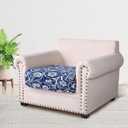 hyha Printed Couch Cushion Covers, Floral Sofa Covers Washable for Cushion Couch, Stretch Pattern Outdoor Cushion Covers for Patio Furniture with Elastic Bottom(Small, Baroque)