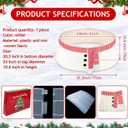 Large 30 Inch Snowman Christmas Tree Collar Red and White Sweater Christmas Tree Skirt Tree Ring Adjustable Xmas Tree Base Cover for Artificial Trees Christmas Decoration