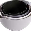 BoxedHome Classic Mixing Bowl Set, BPA Free Plastic, Microwave and Dishwasher Safe (Set of 4, Grey),3.5 quarts