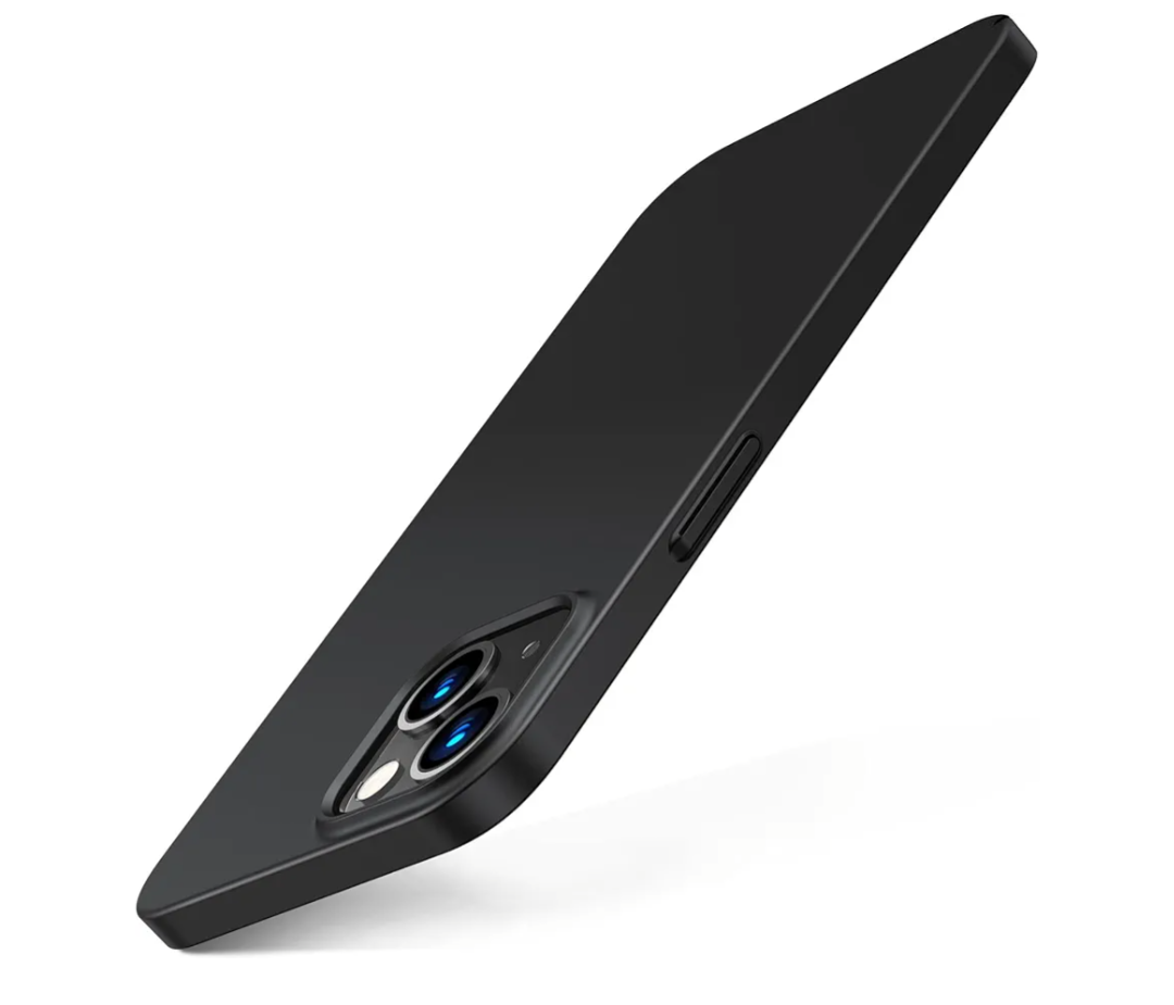 TORRAS Slim Fit for iPhone 14/13 Case, Ultra-Thin Sturdy Protective Cover with Anti-Scratch & No Fingerprint Hard Plastic Super Slim Phone Case for iPhone 14/13 (6.1"), Chimney Black