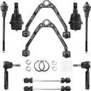 Motorman 10pcs Front Suspension Kit (2) K80942+(2) K6541+(2) K8987(interchange#K80631)+(2) ES3488+(2) ES3493 Upper Control Arm,Lower Ball Joint,Sway Bar Link,Inner&Outer Tie Rod End