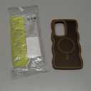 Amzfield for Samsung Galaxy S24 Ultra case Compatible with Magsafe Wavy Cute Design Magnetic Translucent Matte Hard Back Silicone Bumper Protective Phone Case for S24 Ultra Women Girls, Brown