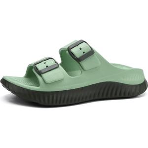 KuaiLu Womens Recovery Sandals With Comfortable Plantar Fasciitis Arch Support, Orthotic Adjustable Thick Cushion Sport Slides Reduces Stress on Feet, Joints & Back Post-Exercise Size 11