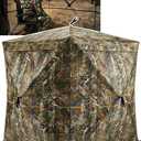 TIDEWE Hunting Blind 270° See Through with Carrying Bag, Pop Up Ground Blinds, Portable Resilient Hunting Tent (Forest Fade Camo)