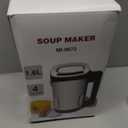 Homtone 1.6L Soup Maker, Stainless Steel Soup Making Machine with Smooth & Chunky Settings, Anti-Dry Burn, Overfill Sensors, Self-Cleaning Mode for Quick Soups, Baby Food (White)