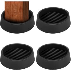 2 x 2 Rubber Caster Cups, Round Non Slip Furniture Pads, Non Skid Furniture Cups, Anti-Slip Gripper Furniture Caster Floor Grip, Anti Skid Leg Coasters Floor Protector for Bed Couch Stoppers(4 Pack)
