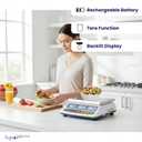 Aquos Price Computing Scale – CK Series Class III NTEP Legal for Trade, Commercial Food Scale with Rechargeable Battery, Digital Kitchen Scale with Stainless Steel Platter & LCD Display (60 lbs)