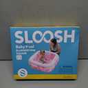 SLOOSH Inflatable Kiddie Pool for Kids, 32"x32"x8.5" Swimming Pool with Soft Pad for Kid & Toddler, Square Blow Up Baby Ball Play Pit Pools for Swim Party, Portable Indoor & Outdoor Water Toys (Pink)