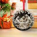 Christmas Ornament 2025  Acrylic Holy Family Ornament, Religious Christian Christmas Decor, Jesus Nativity Ornament for Tree, Unique Religious for Family & Friends (Nativity)