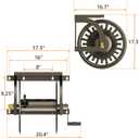 GOFORWILD Metal Decorative Wall Mount Hose Reel - Heavy Duty, Leak-Proof Connection, Holds 200ft x 5/8 Hose, Bronze Finish, Easy Assembly