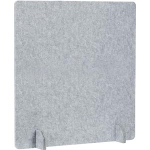 PATIKIL Desk Dividers 24" x 24", 1 Pack Desk Privacy Panel Freestanding Noise Reducing Partition Acoustic Panel with 4Pcs Support Feet for Testing Office Home Library, Cement Gray Style C