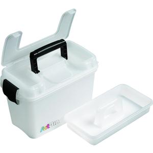 ArtBin 8408AB Sidekick Carrying Case, Portable Art & Craft Organizer with Handle, [1] Plastic Storage Case, Translucent, 8408AB