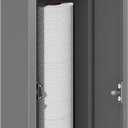 SUPERFLO Toilet Paper Holder Recessed, Over-Mounted Toilet Roll Holder with Storage Cabinet for Bathroom Remodel,304 Stainless Steel Tissue Paper Holder with Dispenser, Grey