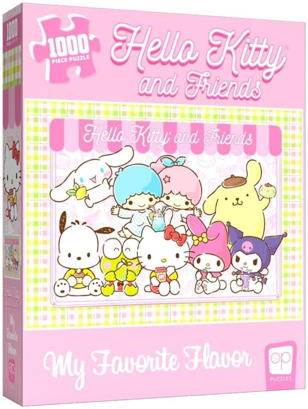 Hello Kitty and Friends My Favorite Flavor 1000 Piece Jigsaw Puzzle | Collectible Puzzle Artwork Featuring Hello Kitty, Cinnamoroll, Keroppi | Officially-Licensed Hello Kitty Puzzle & Merchandise